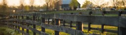 closeup of wooden fence along a farm